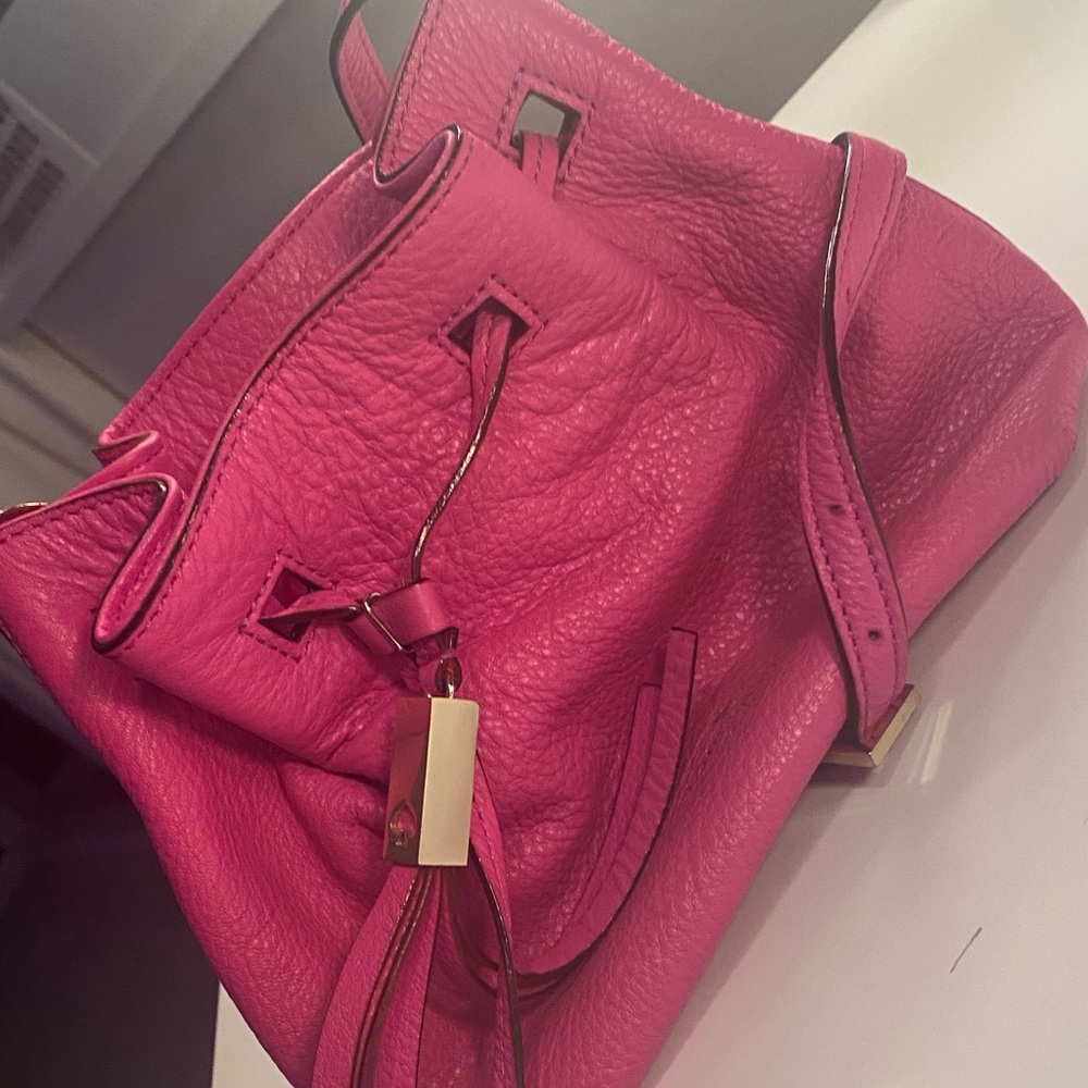 cute hot pink kate spade bucket bag